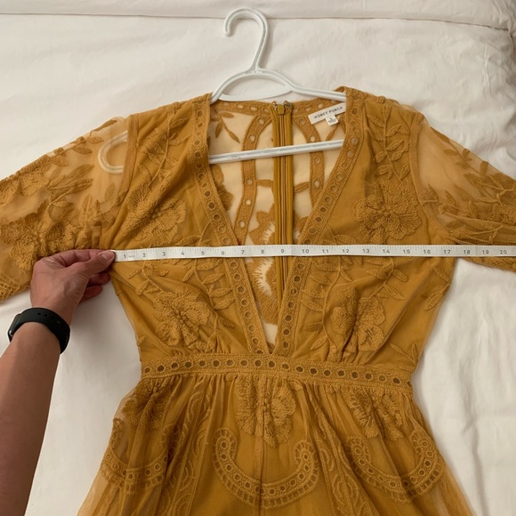 COPY - Yellow Lace Honey Punch Romper - Size Small - Picture 3 of 5